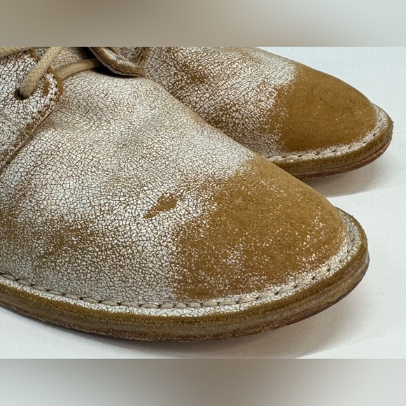 Boho Matisse “Scout” Distressed Leather Ankle Bootie Flat White Boot Sz 7 - Picture 5 of 10